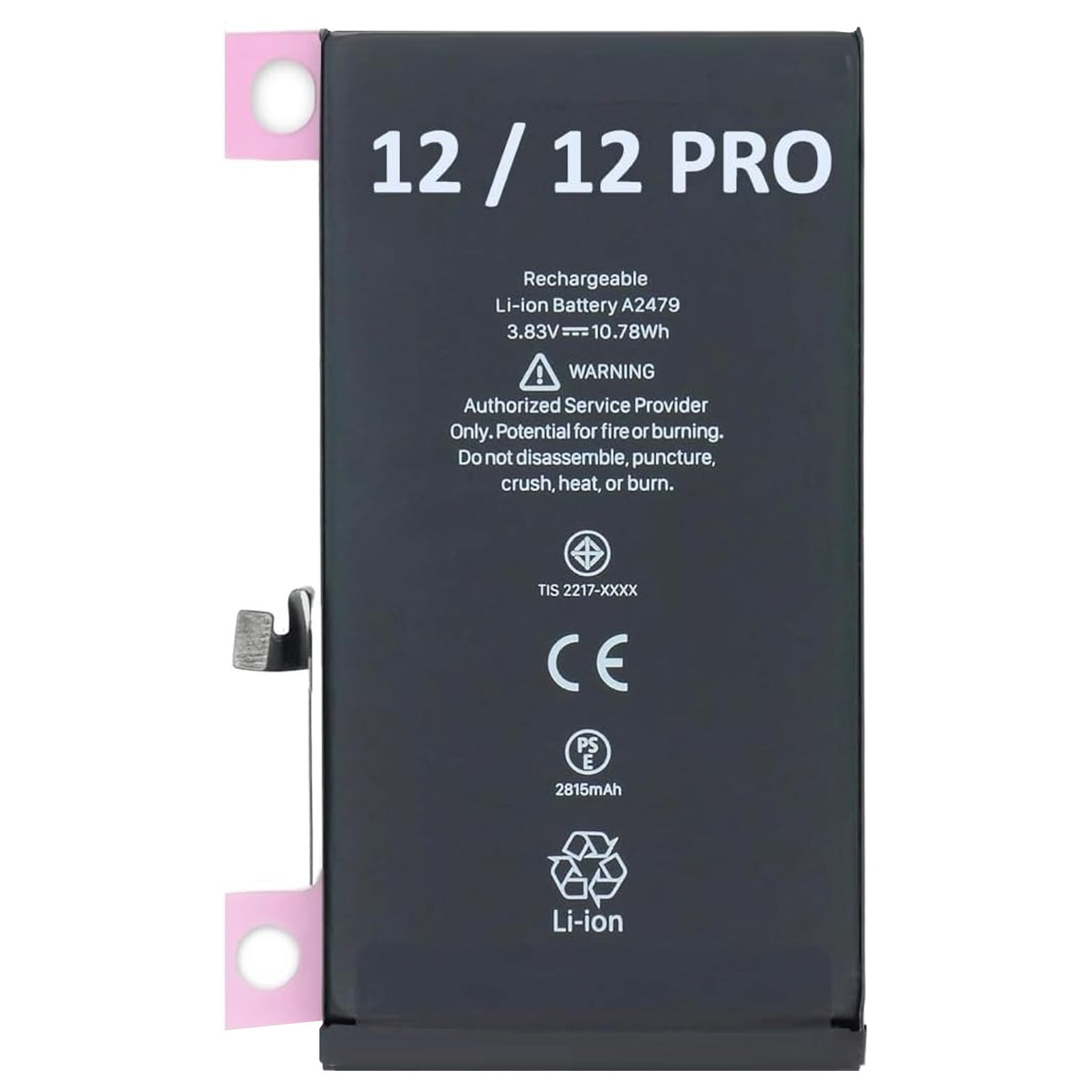 Batterie pour iPhone 12 Pro 2815 mAh Batterie de Remplacement Polymère Li-ION avec Kit d'Outils de Remplacement et Instructions