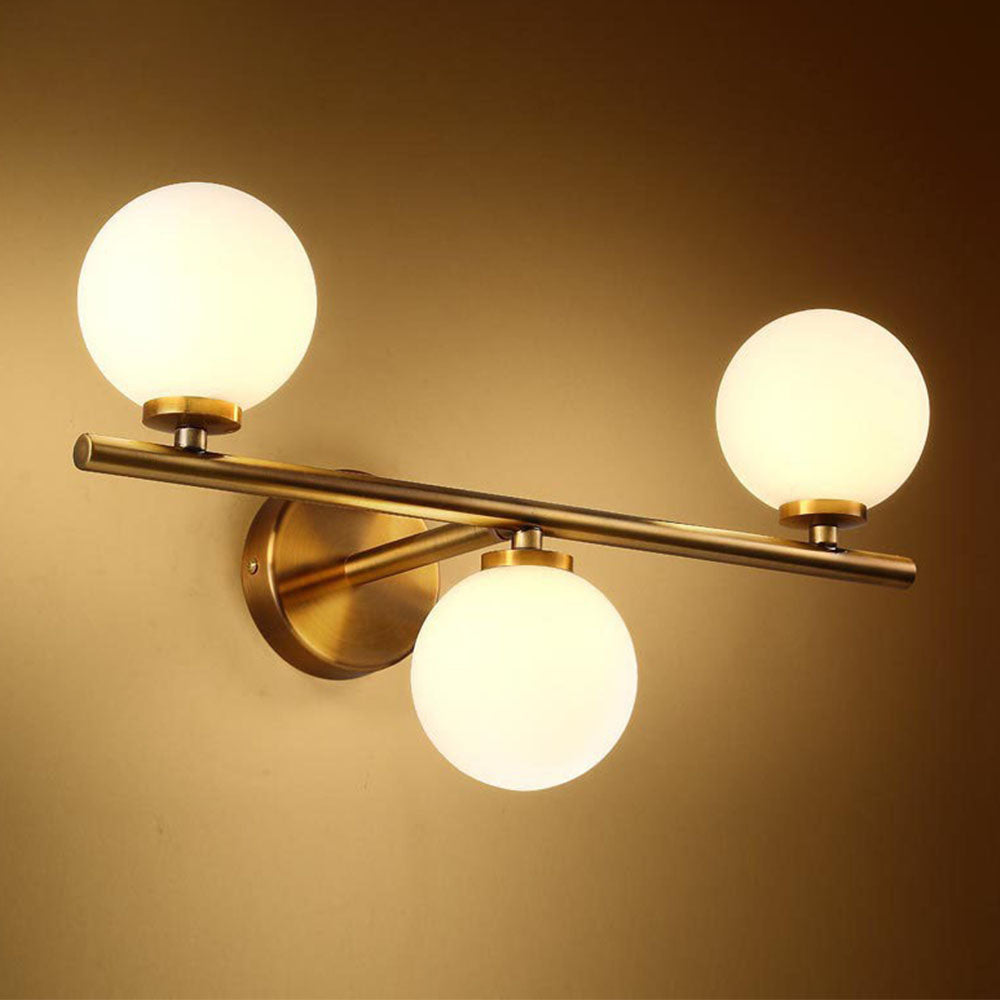 Applique murale orbe 3 têtes Lumière chaude Personnalisée créative Protection des yeux contre la lumière douce Applique de couloir