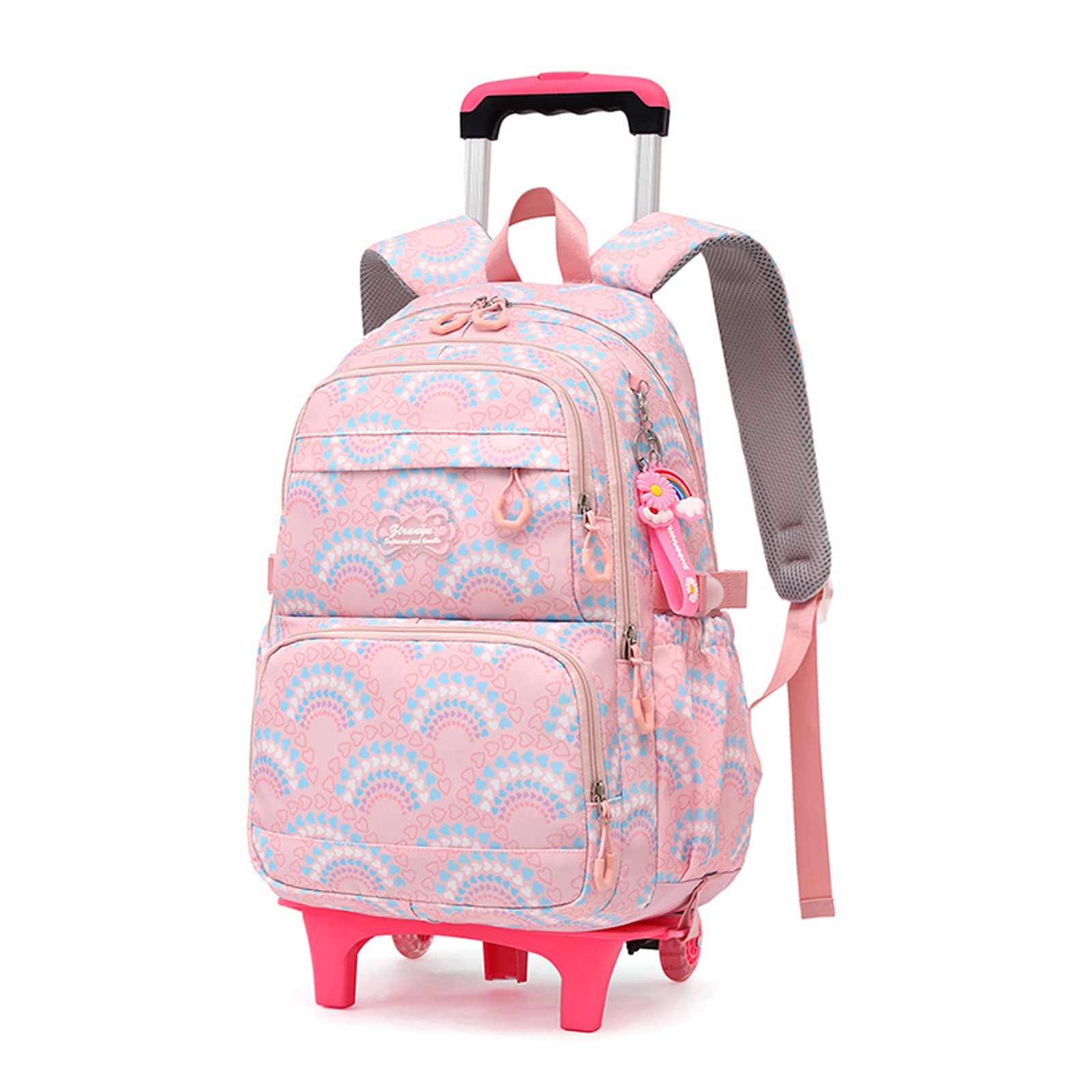 artable à roulettes amovible 45x15x32cm 6roulettes imperméable sac dos et trolley poulie silencieuse grand espace de rangement