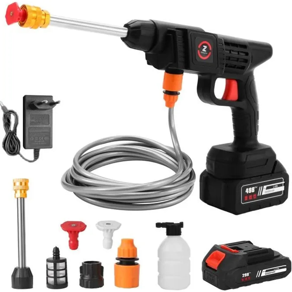 Laveuse sans fil 21V Multifonction Pompe eau électrique pour lavage de voiture Laveuse à haute intensité Pulvérisateur électrique