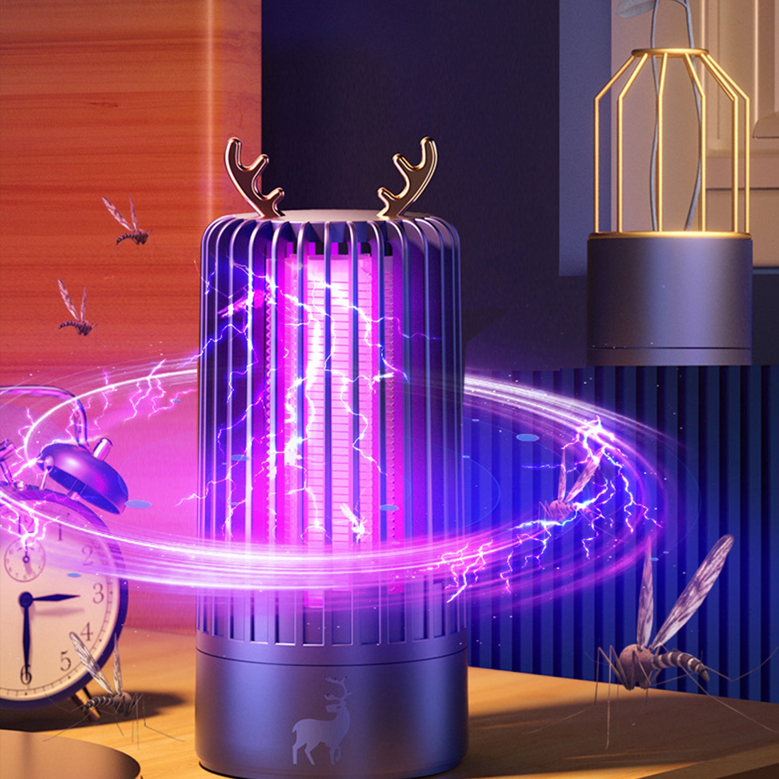 Choc électrique anti-moustique catalyseur de lumière anti-moustique USB mère et enfant lampe de piège à moustiques d'intérieur