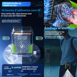 Ventilateur de table 4000mAh 5300rpm ventilateur de bureau puissant portable avec lumière 3 vitesses pour l'extérieur camping