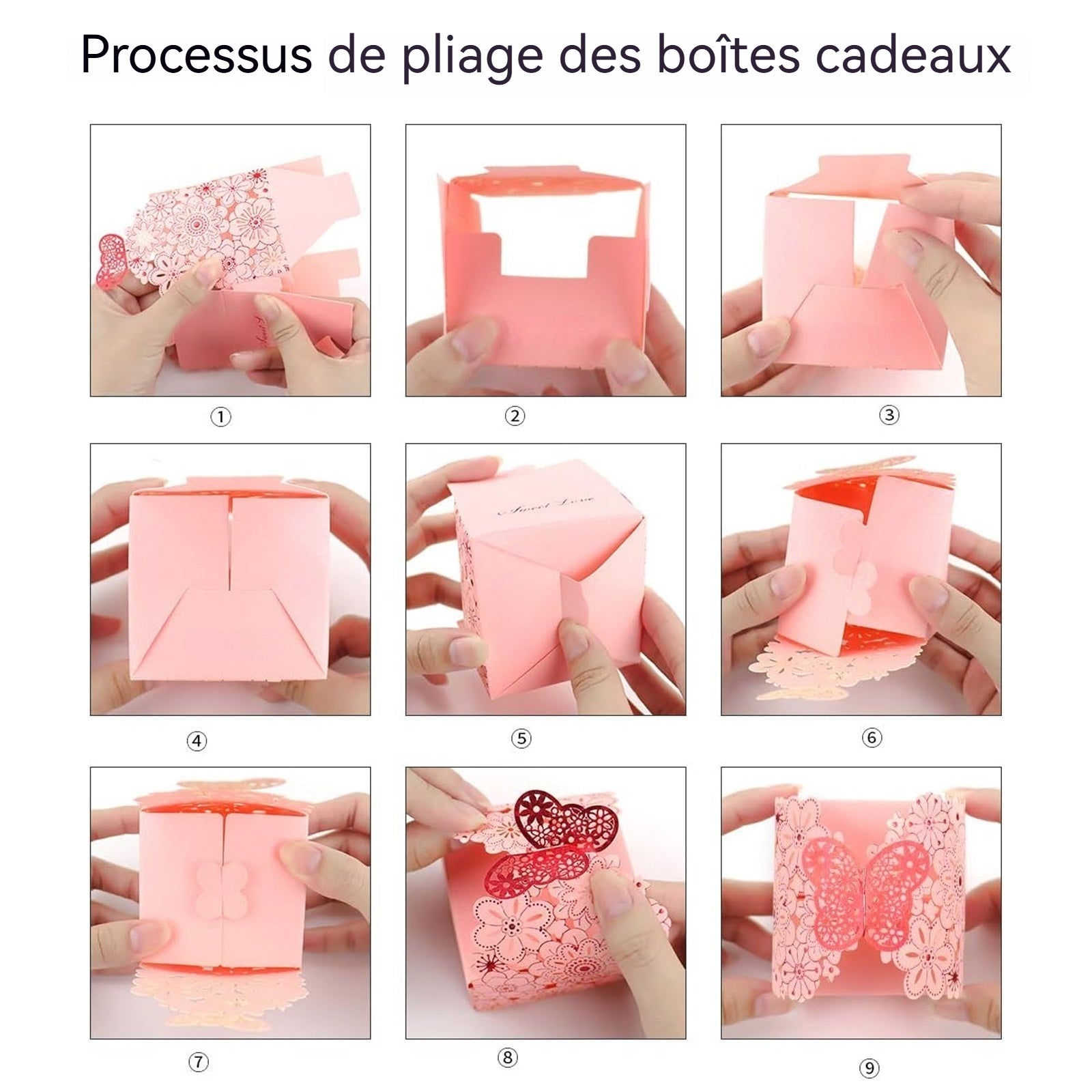 Boîtes cadeaux 8 cm Papier couché laminé Indispensable pour les mariages Dorure haut de gamme Crée une ambiance festive Boite dragee