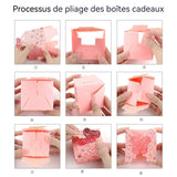 Boîtes cadeaux 8 cm Papier couché laminé Indispensable pour les mariages Dorure haut de gamme Crée une ambiance festive Boite dragee