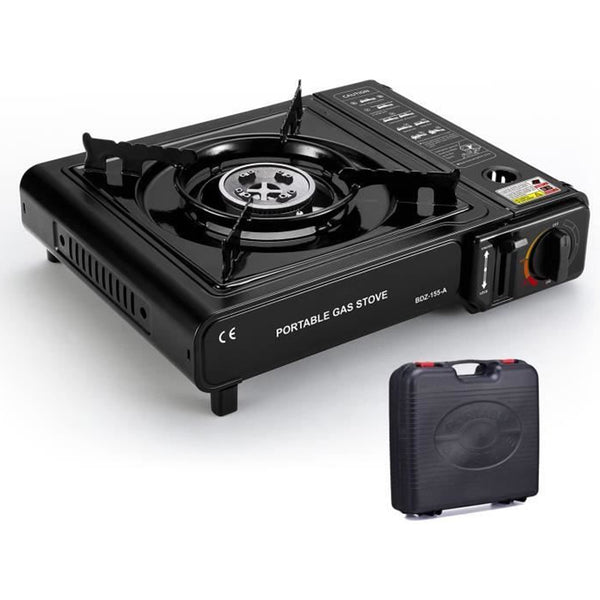 Réchaud gaz portabl 2 fux 2600W Noir Couvrcl Plaqu d cuisson KMPR au millur prix Réchaud gaz portabl 2 fux 2600W Noir Couvrcl Plaqu d cuisson KMPR au millur prix