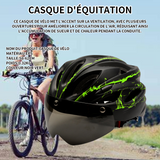 asque de vélo 56-62cm casque d'équitation casque de vélo réglable léger casque de vélo léger homme et femme casque velo noir vert