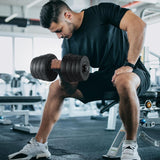 Haltères 2x15kg kit d'haltères réglables 16 plaques home training musclation paire d'haltères en métal noir poignée antidérapante