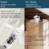 Ventilateur de plafond portable 8000mah 3 vitesses réglables avec veilleuse LED avec télécommande petit ventilateur de camping