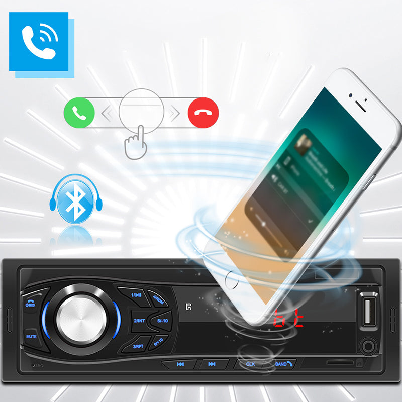 Autoradio Bluetooth 12V universel pour voiture lecteur mp3 bluetooth supportant la carte TF U disk autoradio FM noir