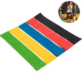 Jeu de cinq bandes de résistance pour le fitness bandes élastiques pour le yoga bandes de résistance élastiques en latex
