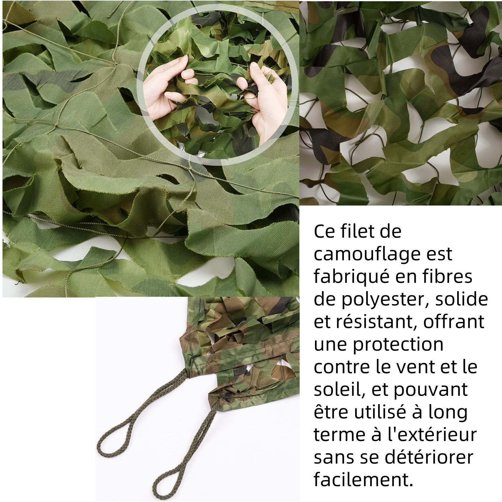 Filet de camouflage 3x4m léger et durable filet camouflage rouleau de treillis de camouflage pour ombrage jardin soleil camping