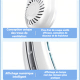 Ventilateur 5 niveaux 1200 mah avec affichage numérique LED refroidissement par plaques autonomie de 3 heures mini ventilateur
