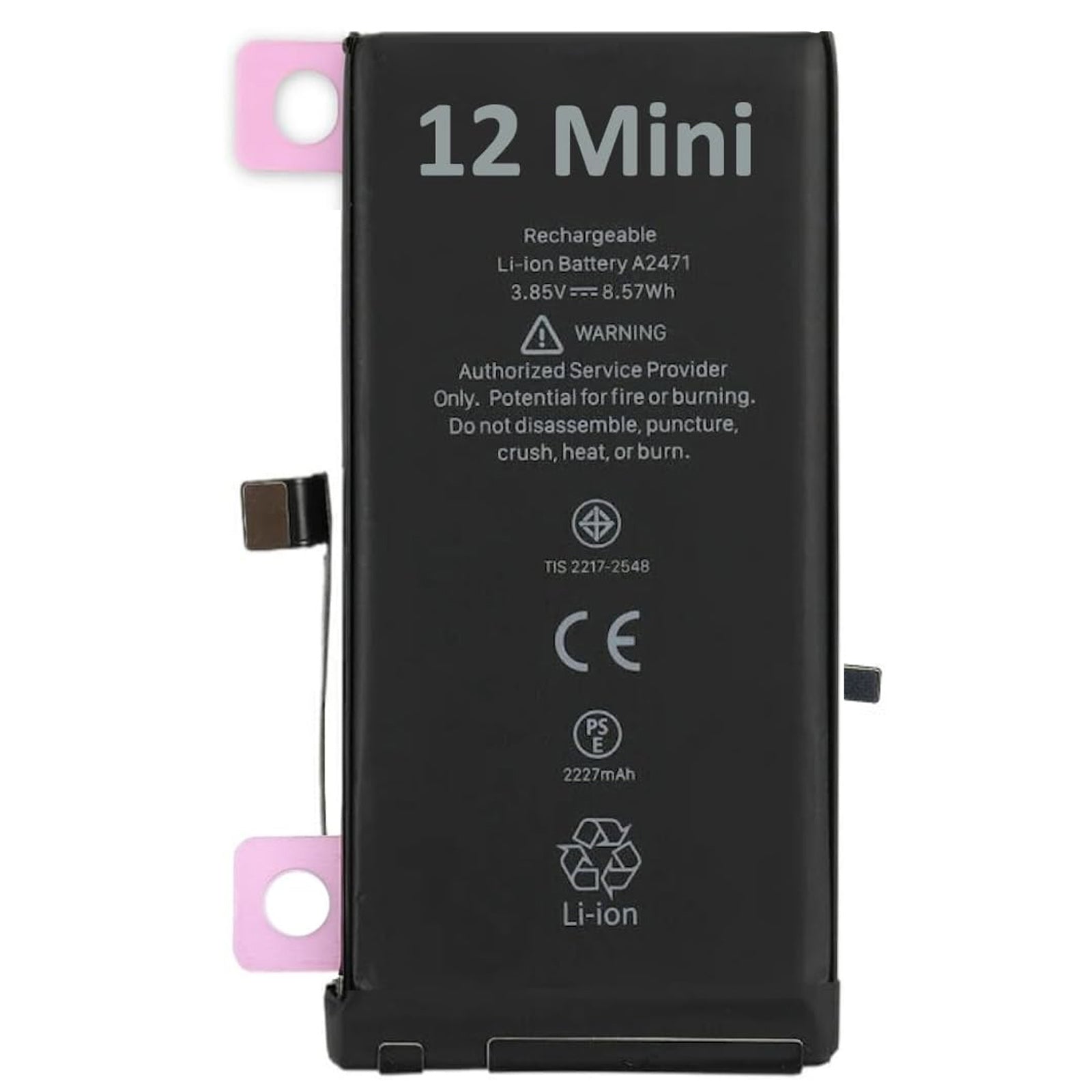 Batterie pour iPhone 12 Mini 2227mAh Li-ION Remplacement de la Batterie avec boîte à Outils Instructions de Remplacement la Batterie