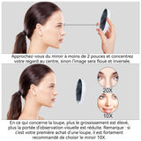 Miroir 10X 20X 30X 3PCS miroir de maquillage grossissant petit miroir avec ventouse et pince pointue pour le maquillage de voyage