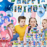 Ballon 39 pcs Décoration de fête à thème de dessin animé pour anniversaire d'enfants drapeau gâteau ballon Décoration de ballons