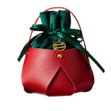 Ornements lot de 4 sac de pommes créatif de noël sac cadeau portable en velours boîte d'emballage de pommes pour le réveillon noël