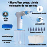 Aspirateur oreille avec 4 modes de mettoyage et 10 bouchons d'oreilles nettoyants  nettoyeur d'oreilles électrique rechargeable