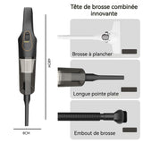 Aspirateur vertical sans fil 120w 2000 mah 10 kpa 260 ml 3ème vitesse longue durée de vie de la batterie léger et facile à tenir