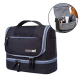 Trousse de toilette 600D toile oxford 13x21x25cm noir suspendu trousse de maquillage étanche sac de voyage organisateur pratique