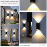 Applique murale tête double en aluminium 6w étanche lumière chaude pour intérieure et extérieure lumières de jardin lumières LED
