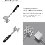 Attendrisseur de viande 2 pcs marteau à viande en aiguille à viande en acier inoxydable marteau à steak attendrisseur à viande