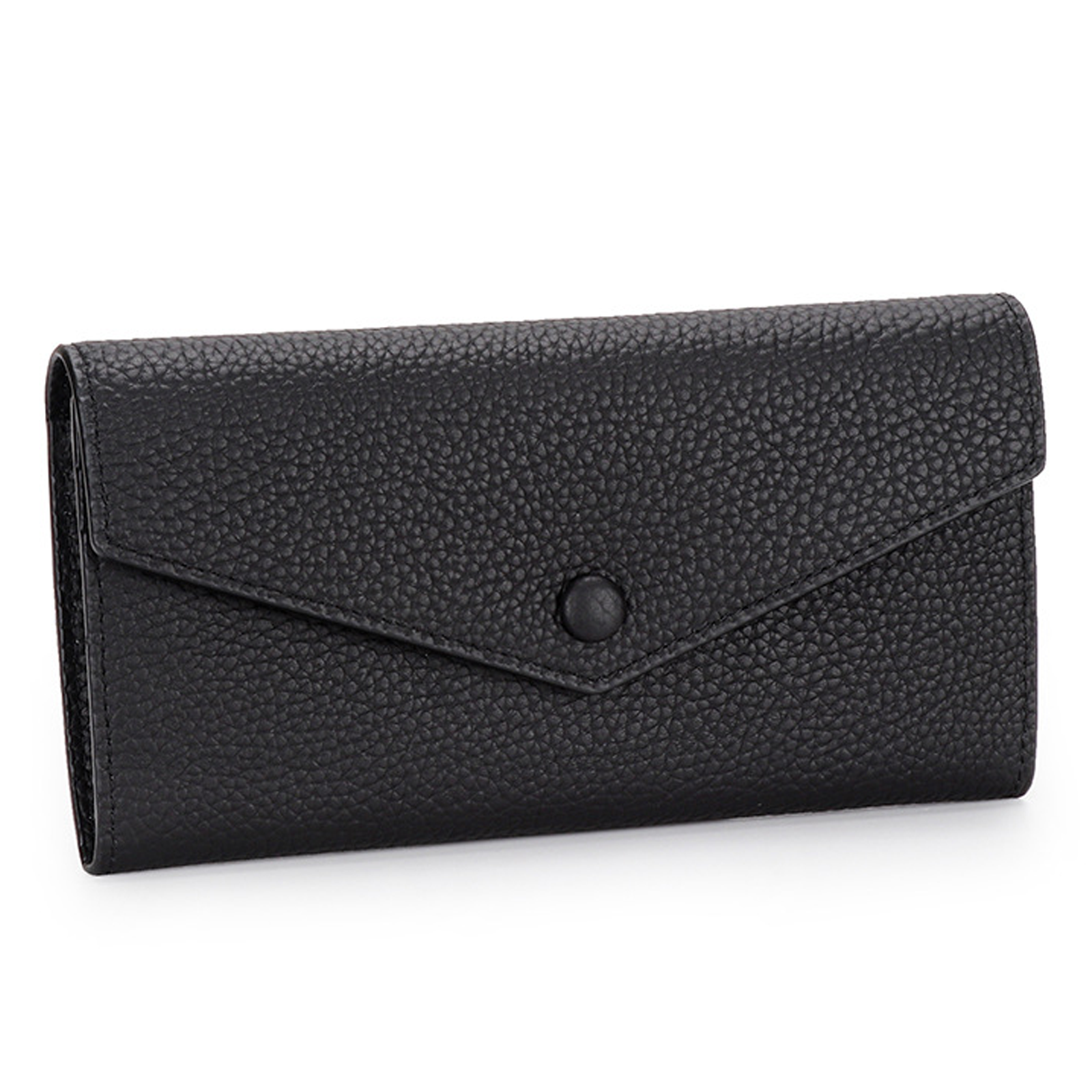 Portefeuille cuir véritable forme d'enveloppe portefeuille long entièrement en cuir de vachette portefeuille femme grande capacité
