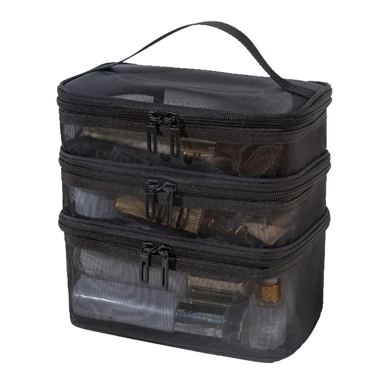 trousse de toilette 165g Grande ouverture Respirant Visible Résistant à l'abrasion Portable Grande capacité sac à cosmétique