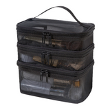 trousse de toilette 165g Grande ouverture Respirant Visible Résistant à l'abrasion Portable Grande capacité sac à cosmétique