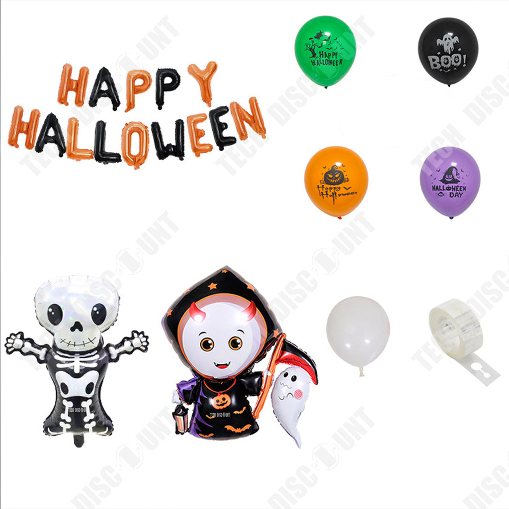 TD® Ballons à thème de fête d'Halloween, décoration de fête de vacances en famille, ensemble de ballons pour Halloween