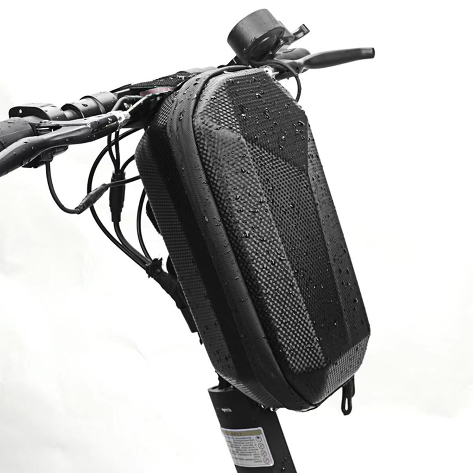 Sac de trottinette électrique 30x13x15,5 cm sac de tête étanche EVA à coque rigide pour vélo accessoires de sac scooter électrique