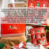 Noël peut placer des cookies et autres cadeaux cadeau de noël boîte aveugle de noël coffret cadeau de noël avec 9 grilles enfants