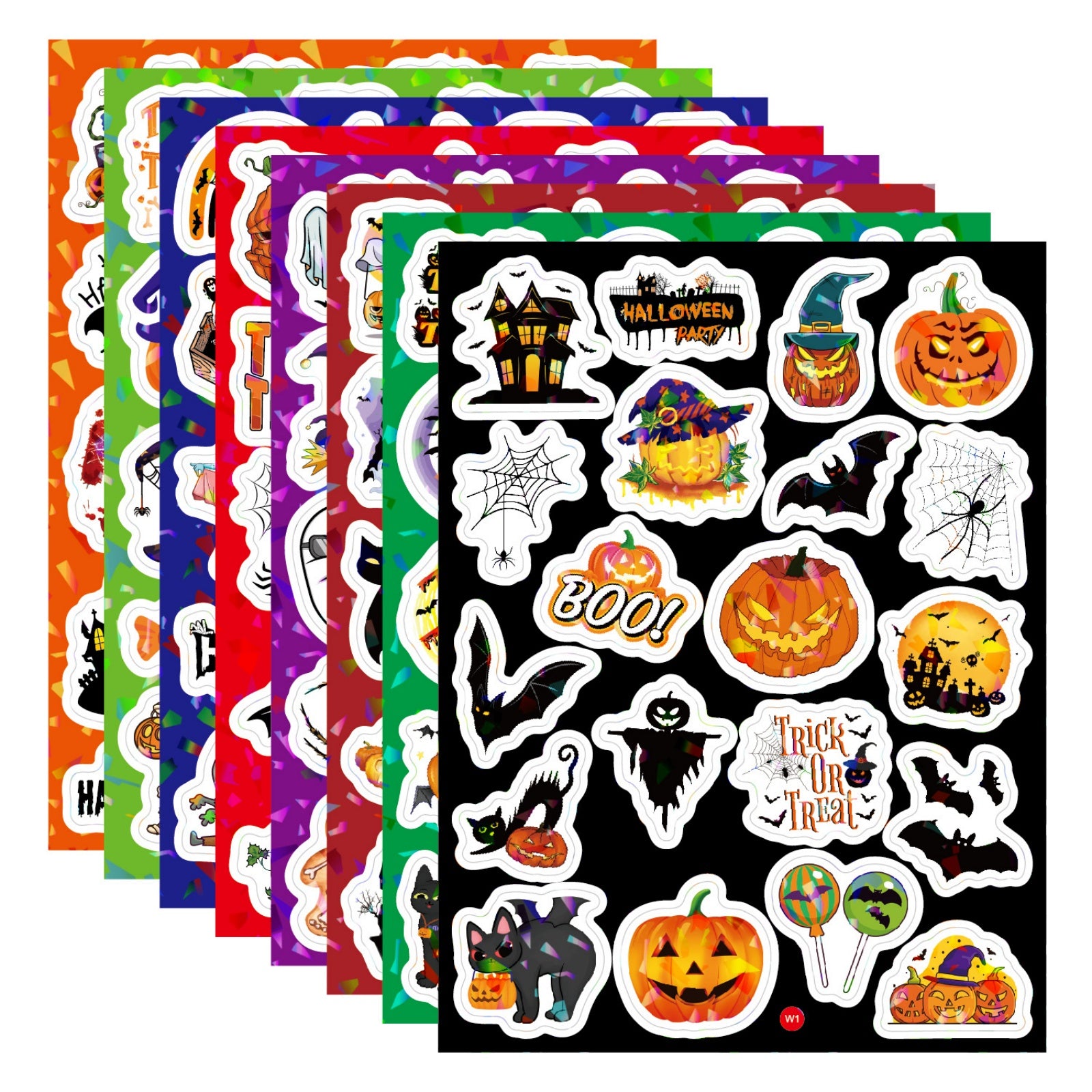 Autocollants 160 feuilles stickers scrapbooking vintage exquis album carnet déco autocollants thème de l'Halloween thèmes vacances