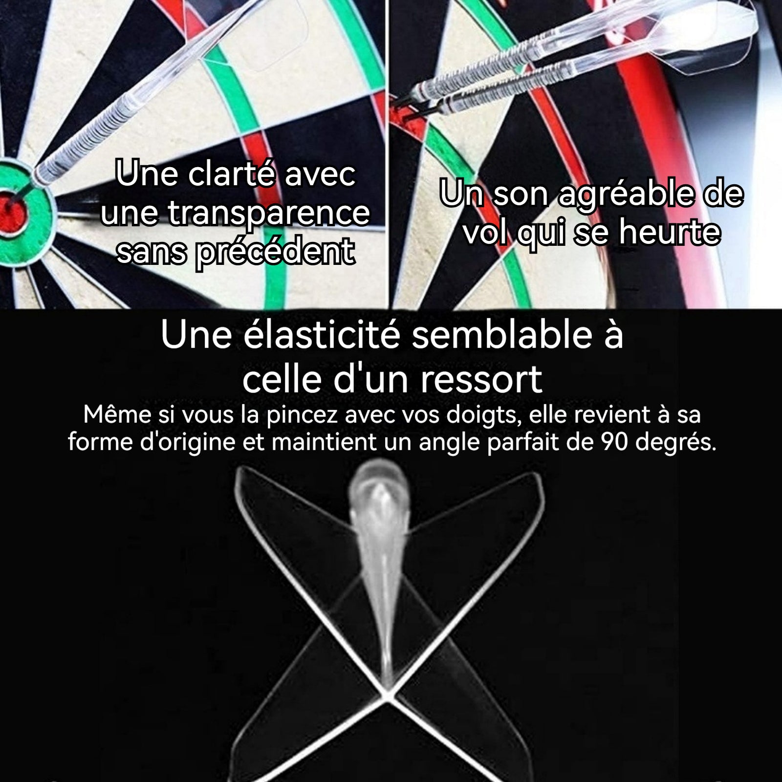 Fléchettes 8 cm Filetage universel 2BA Matière plastique 10pcs Manche flexible Conception durable Vol précis Queue de fléchette