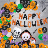 TD® Ballons à thème de fête d'Halloween, décoration de fête de vacances en famille, ensemble de ballons pour Halloween
