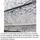 Filet de camouflage blanc 3x3m filet camouflage rouleau de treillis de camouflage pour ombrage jardin camping décorations fête