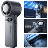 Ventilateur 5,2 x 5,7 x 17,8 cm refroidissement en 3 secondes 199 niveaux affichage numérique LED batterie longue durée pliable