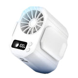 Ventilateur de taille portable d'extérieur portable à chargement USB de cou suspendu sans pales électrique avec éclairage blanc