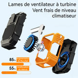 Ventilateur 4000mAh 3 vitesses de ventilation léger et portable faible bruit ventilateur de taille avec ceinture 120cm/veilleuse