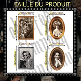 Halloween 6 pièces 26 x 18 cm halloween decoration effrayante de portrait interieur visage changeant 3D d'horreur cadre photo hantée