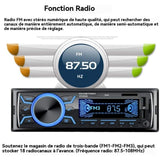 Autoradio Bluetooth 12V Sortie haute puissance à 4 canaux 18 stations de radio peuvent être préréglées Chargement rapide USB noir