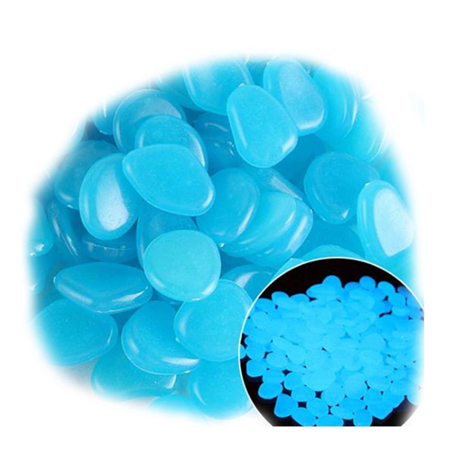 Galet lumineux cailloux 100 pièces pierres lumineuses gravier lumineux pavés herbe de jardin décoration de récipient de poissons