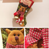 Chaussettes décoratives de noël, cadeaux de réveillon de noël, pendentifs d'arbre de noël pour enfants, sacs à bonbons