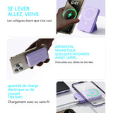 Batterie externe magnétique 10000mah 4 ports 22.5w charge rapide affichage led pliable chargeur portable power bank pour telephone