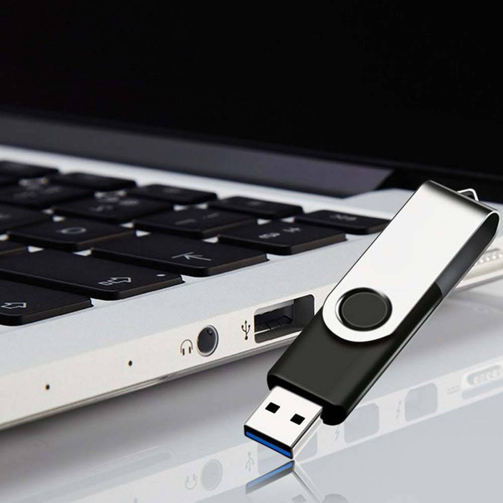 Clé USB haute capacité de 256 Go Hi-Speed 3.0 USB Corps en métal noir élégant et durable pour tablettes, PC, etc.