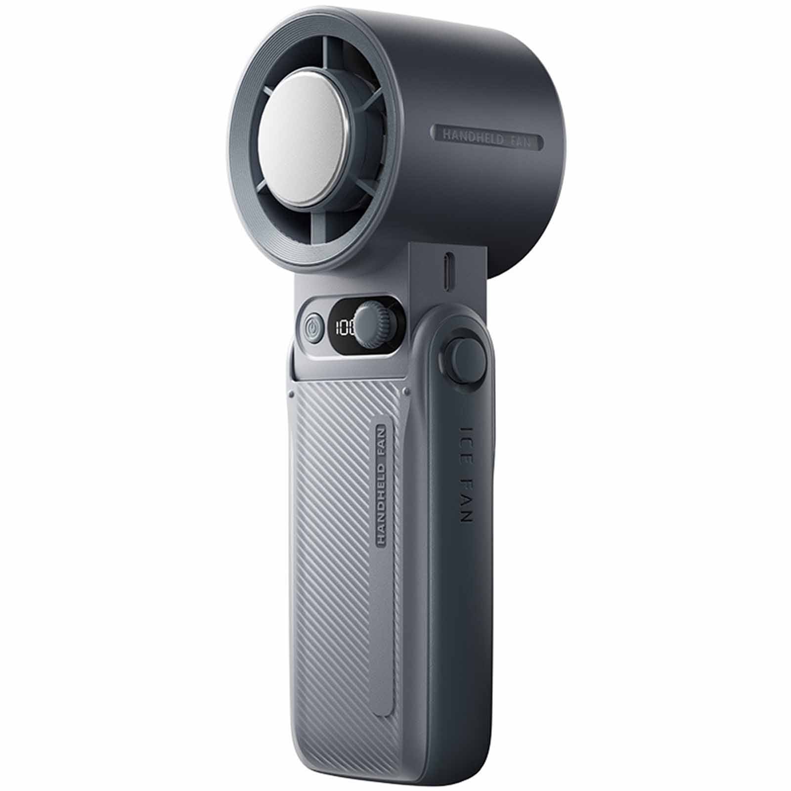 Ventilateur 5,2 x 5,7 x 17,8 cm refroidissement en 3 secondes 199 niveaux affichage numérique LED batterie longue durée pliable