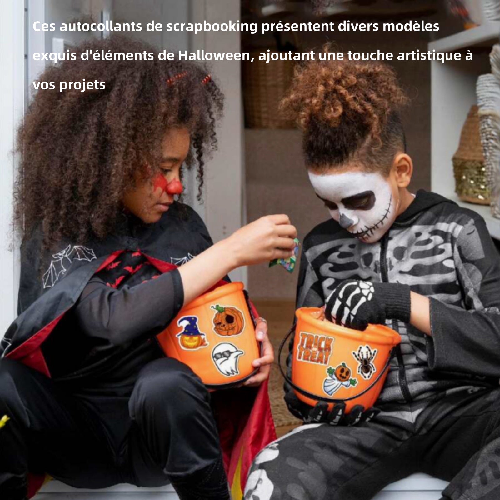 Autocollants 160 feuilles stickers scrapbooking vintage exquis album carnet déco autocollants thème de l'Halloween thèmes vacances
