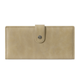 Portefeuille femme longue PU monnaie porte chéquiers porte carte grande capacite simple porte monnaie multi cartes couleur unie