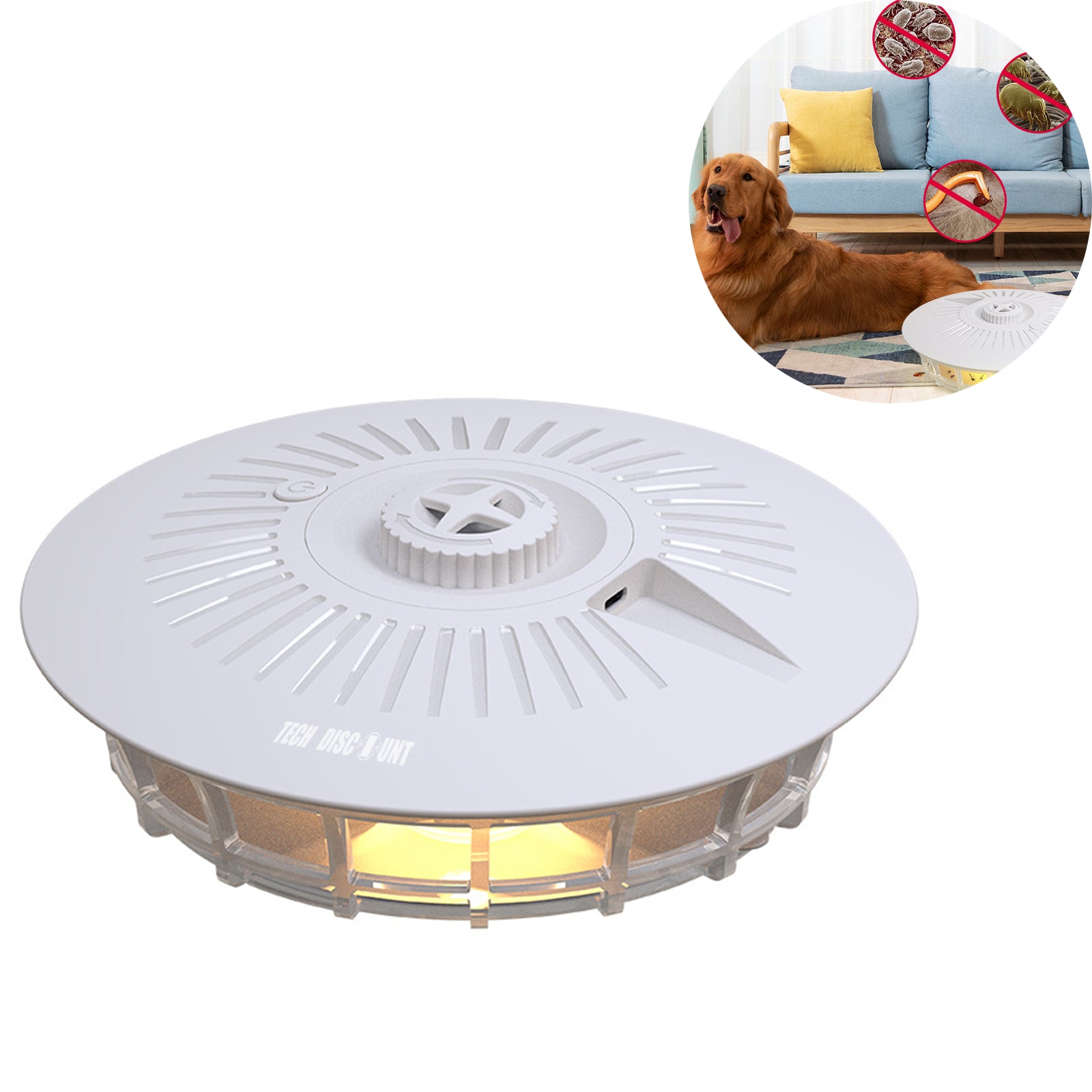 La nouvelle lampe anti-puces domestique pour animaux de compagnie piège à puces ne contient pas de pesticides.