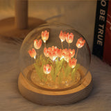 Veilleuse tulipe faite à la main, paquet de matériel de bricolage, lampe d'ambiance de bureau, ornements, cadeau d'anniversaire