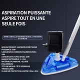 Aspirateur machine d'aspiration de piscine ligne 55w 10m + tuyau d'eau 10m filtre IP44 dépoussiérage tête de brosse triangulaire